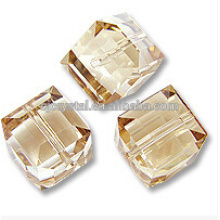 hollow crystal square cube beads hot selling glass beads